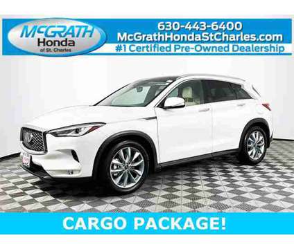 2021 Infiniti Qx50 Luxe is a White 2021 Infiniti QX50 Luxe Car for Sale in Saint Charles IL