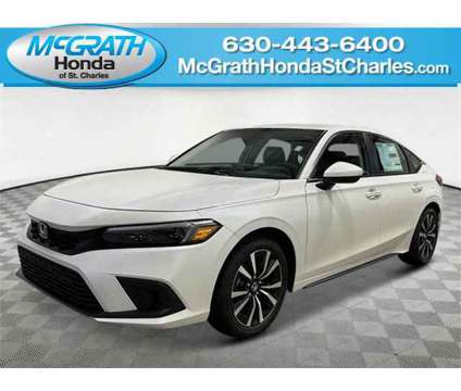2024 Honda Civic Hatchback EX-L is a Silver, White 2024 Honda Civic Hatchback in Saint Charles IL