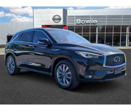 2021 Infiniti Qx50 Luxe is a Black 2021 Infiniti QX50 Luxe SUV in Bowie MD