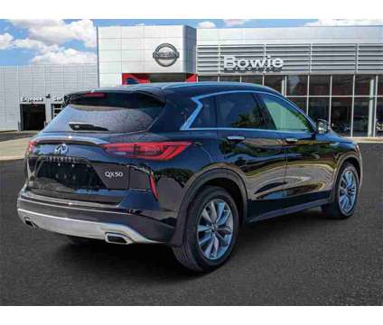 2021 Infiniti Qx50 Luxe is a Black 2021 Infiniti QX50 Luxe SUV in Bowie MD