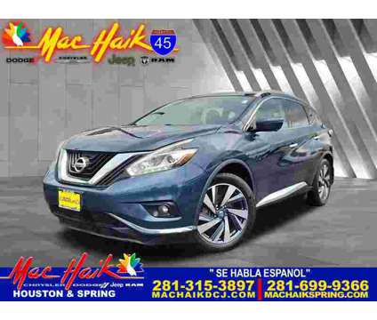 2016UsedNissanUsedMurano is a Blue 2016 Nissan Murano Car for Sale in Houston TX
