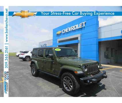 2021UsedJeepUsedWranglerUsed4x4 is a Green 2021 Jeep Wrangler Car for Sale in Lexington IL