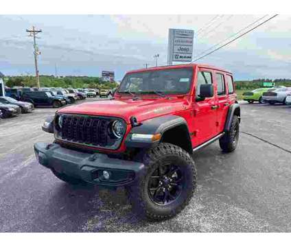 2024 Jeep Wrangler Willys is a Red 2024 Jeep Wrangler SUV in Branson MO