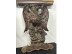 salvage repurpose large carved wood eagles pair full body early 1800s