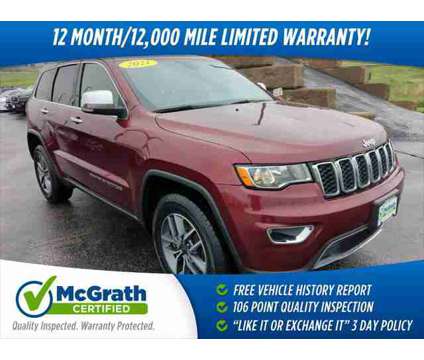 2021 Jeep Grand Cherokee Limited 4x4 is a Red 2021 Jeep grand cherokee Limited SUV in Dubuque IA