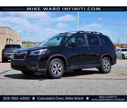 2021 Subaru Forester Premium is a Black 2021 Subaru Forester 2.5i SUV in Littleton CO