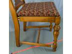 Vintage Wood Chair Upholstered Seat dq