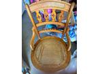 Antique Eastlake Oak Side Chair with Caned Seating