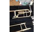 benge trombone 165F With Case And Maecellus Mouthpiece Bell Had Dents Look