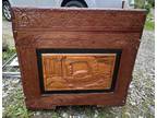 Antique Hand carved Handcrafted Painted Wooden Blanket Chest Trunk Asian Design