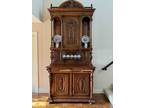 French Antique Buffet Cabinet 1880 9.5' Tall