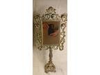 Antique Bronze Table Vanity Mirror Ornate