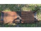 Mid Century Modern Slat Wood Bench/Coffee Table MCM Expandable