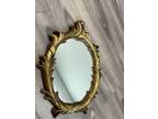 Vintage Turner Ornate Oval Mirror Hollywood Regency Gold Gilt Baroque