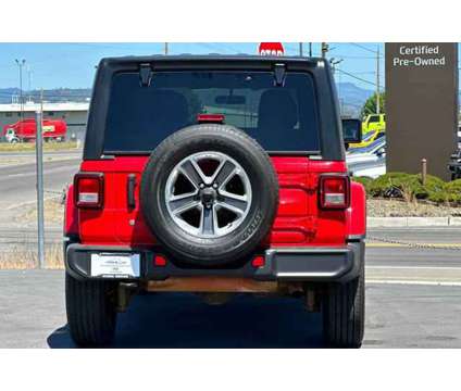 2020 Jeep Wrangler Unlimited Sahara 4X4 is a Red 2020 Jeep Wrangler Unlimited Sahara SUV in Medford OR