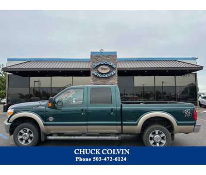2011 Ford F-250SD Lariat is a Green 2011 Ford F-250 Car for Sale in Mcminnville OR