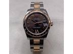 Rolex Datejust 31mm 18K Rose Gold Steel Diamond Chocolate Dial Watch 178341