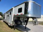 2015 Exiss Trailers 8' wide 4 horse w/ 16' lq side ramp 4 horses