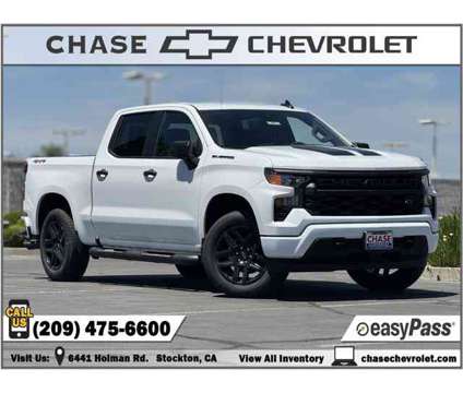 2024 Chevrolet Silverado 1500 Custom is a White 2024 Chevrolet Silverado 1500 Custom Car for Sale in Stockton CA