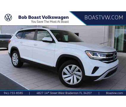 2021 Volkswagen Atlas SEL VW CERTIFIED is a White 2021 Volkswagen Atlas S SUV in Bradenton FL