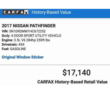 2017 Nissan Pathfinder Platinum is a Red 2017 Nissan Pathfinder Platinum SUV in Saint Augustine FL