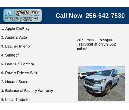 2022UsedHondaUsedPassportUsedAWD is a Grey 2022 Honda Passport Car for Sale in Decatur AL