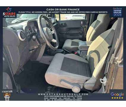 2010 Jeep Wrangler for sale is a Black 2010 Jeep Wrangler Car for Sale in Dallas TX