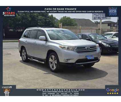 2012 Toyota Highlander for sale is a Silver 2012 Toyota Highlander Car for Sale in Dallas TX