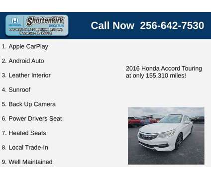2016UsedHondaUsedAccordUsed4dr V6 Auto is a White 2016 Honda Accord Car for Sale in Decatur AL