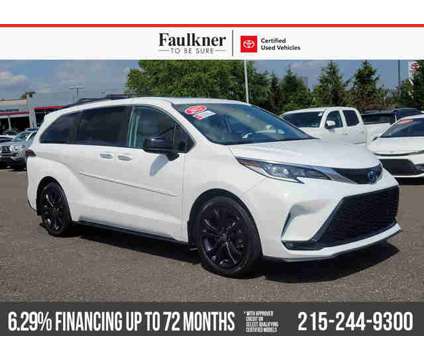 2022 Toyota Sienna XSE is a White 2022 Toyota Sienna Car for Sale in Trevose PA