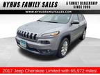 2017 Jeep Cherokee Silver, 66K miles