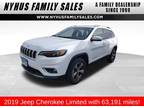 2019 Jeep Cherokee White, 63K miles