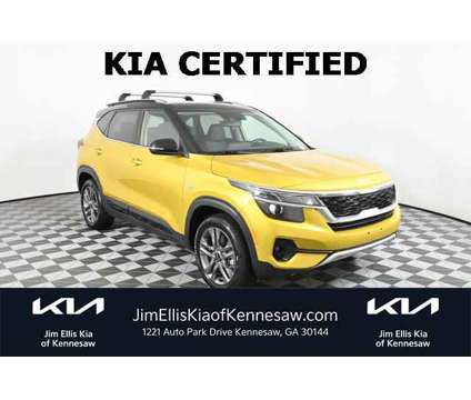 2023 Kia Seltos S is a Black, Yellow 2023 S SUV in Kennesaw GA