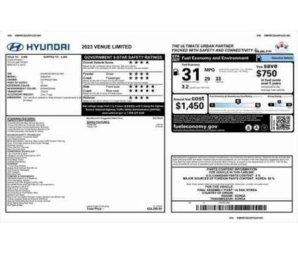 2023 Hyundai Venue Limited is a White 2023 Station Wagon in Schaumburg IL