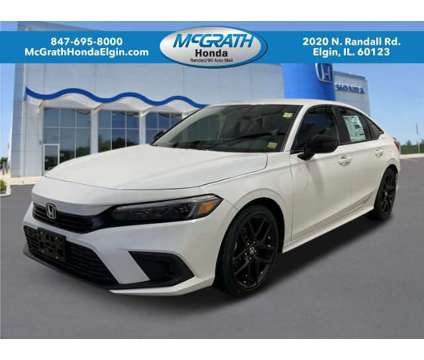 2024 Honda Civic SPORT is a Silver, White 2024 Honda Civic Sport Car for Sale in Elgin IL