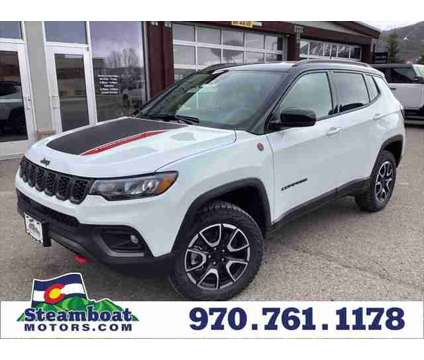 2024 Jeep Compass Trailhawk 4x4 is a White 2024 Jeep Compass Trailhawk SUV in Steamboat Springs CO