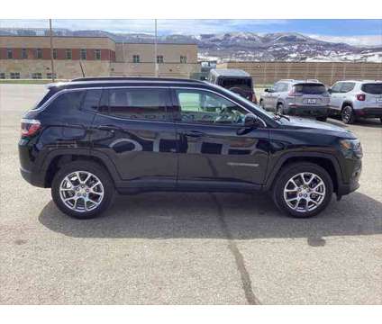 2024 Jeep Compass Latitude Lux FWD is a Black 2024 Jeep Compass Latitude SUV in Steamboat Springs CO