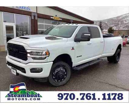 2024 Ram 3500 Laramie Crew Cab 4x4 8' Box is a White 2024 RAM 3500 Model Laramie Truck in Steamboat Springs CO