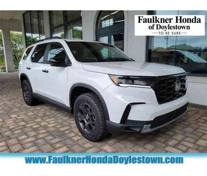 2025 Honda Pilot TrailSport is a Silver, White 2025 Honda Pilot SUV in Doylestown PA