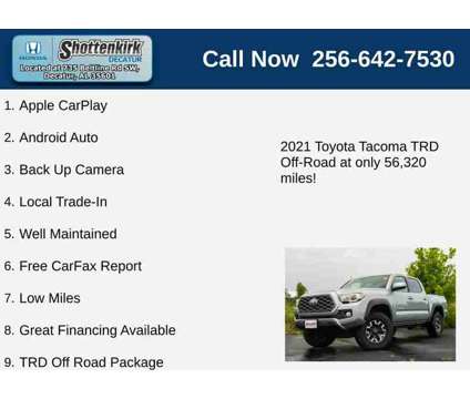 2021UsedToyotaUsedTacoma is a Silver 2021 Toyota Tacoma Car for Sale in Decatur AL