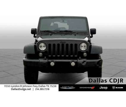2015UsedJeepUsedWrangler is a Black 2015 Jeep Wrangler Car for Sale in Dallas TX