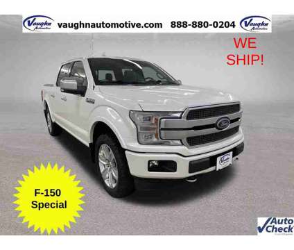 2018 Ford F-150 Platinum is a Silver, White 2018 Ford F-150 Platinum Truck in Ottumwa IA