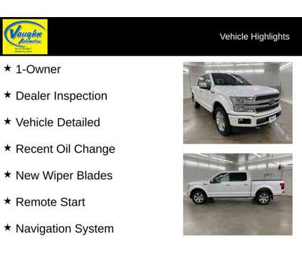 2018 Ford F-150 Platinum is a Silver, White 2018 Ford F-150 Platinum Truck in Ottumwa IA