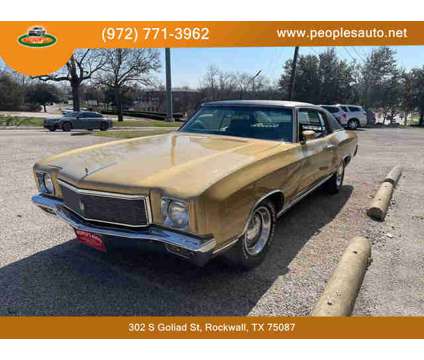 1971 Chevrolet Monte Carlo SS Coupe 454 for sale is a Gold 1971 Chevrolet Monte Carlo SS Coupe in Rockwall TX