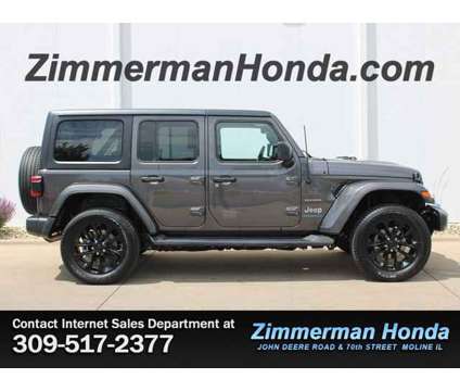 2023 Jeep Wrangler 4xe Sahara is a Grey 2023 Jeep Wrangler Car for Sale in Moline IL