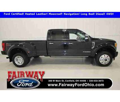 2018 Ford F-450SD Platinum DRW is a Black 2018 Ford F-450 Platinum Truck in Canfield OH