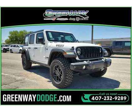 2024 Jeep Wrangler Willys Wheeler is a White 2024 Jeep Wrangler Car for Sale in Orlando FL