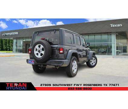 2018 Jeep Wrangler Unlimited Sport S 4x4 is a Grey 2018 Jeep Wrangler Unlimited Sport SUV in Rosenberg TX