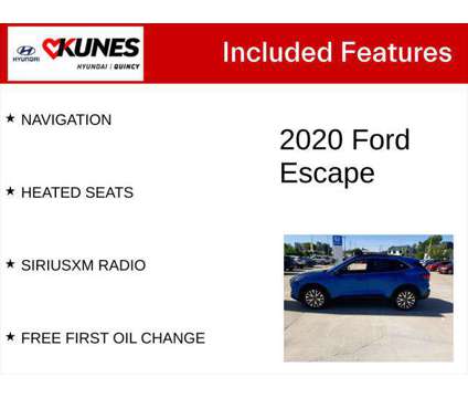 2020 Ford Escape Titanium Hybrid is a Blue 2020 Ford Escape Titanium Hybrid in Quincy IL