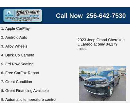 2023UsedJeepUsedGrand Cherokee L is a Black 2023 Jeep grand cherokee Car for Sale in Decatur AL